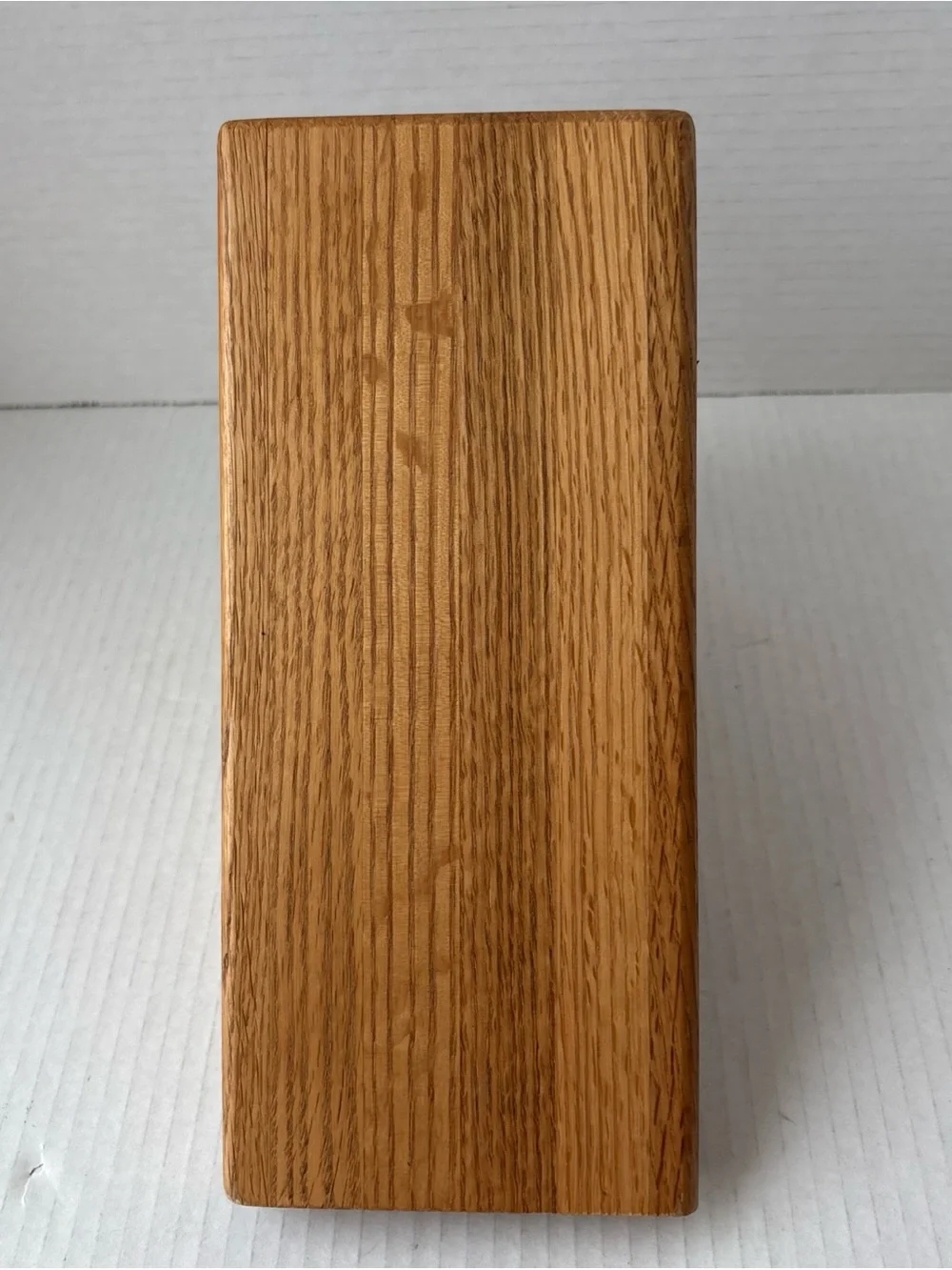 Cutco Knife Wood Block 7 Slots 6 Knives 1 Sharpener Honey Oak Countertop Storage